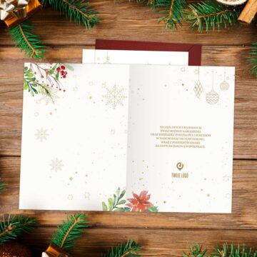 Kartki świąteczne firmowe GWIAZDA BETLEJEMSKA z Twoim logo