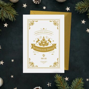 Kartki świąteczne firmowe MAŁE DZWONECZKI z Twoim logo