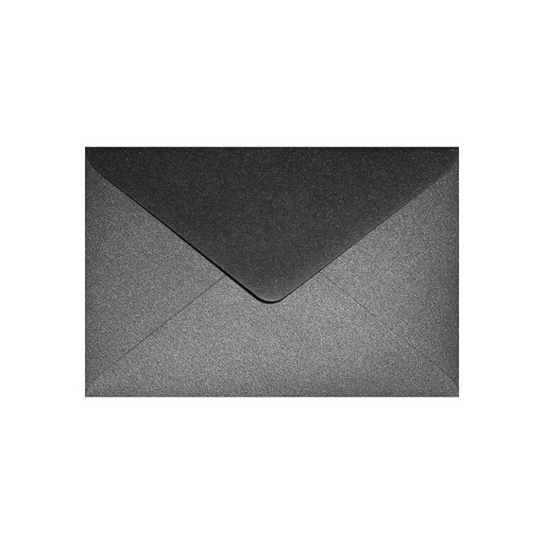 Koperta ozdobna prostokątna CZARNA metaliczna