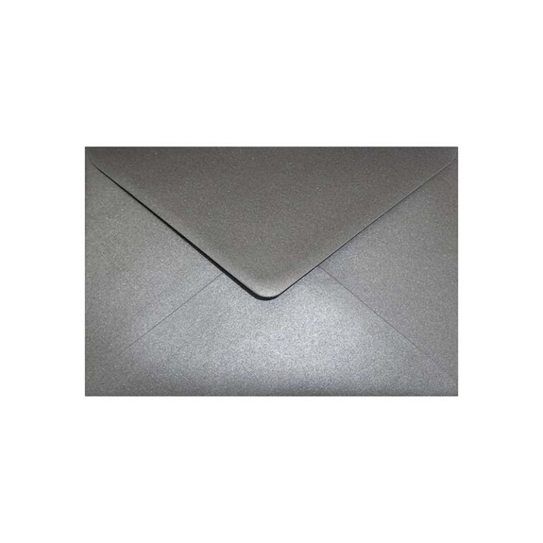 Koperta ozdobna prostokątna SZARA metaliczna