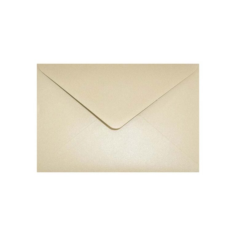 Koperta ozdobna prostokątna piaskowa metaliczna