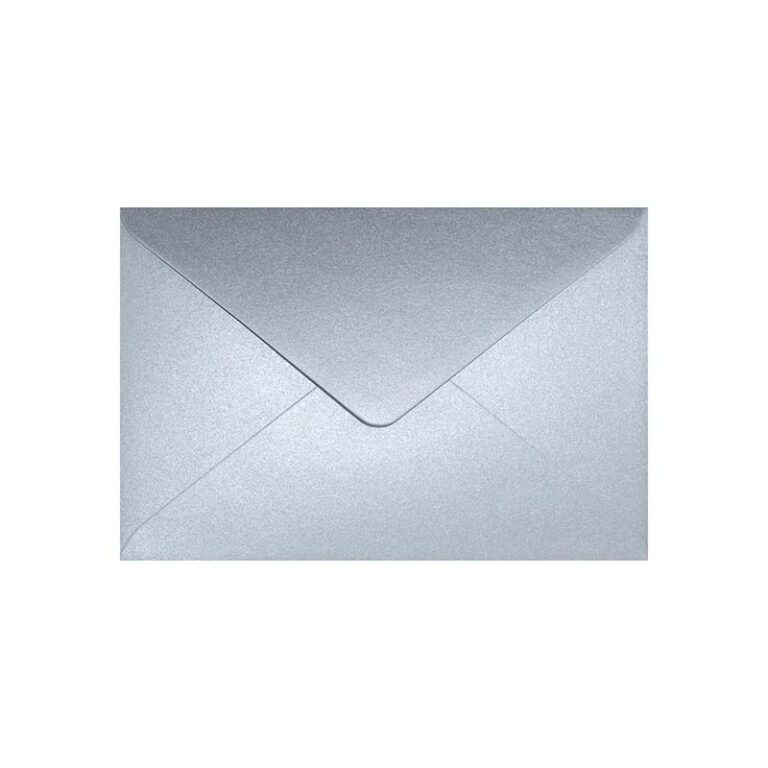 Koperta ozdobna prostokątna SREBRNA metaliczna
