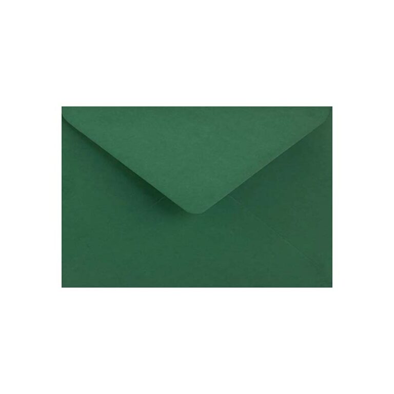 Koperta ozdobna prostokątna ZIELONA matowa