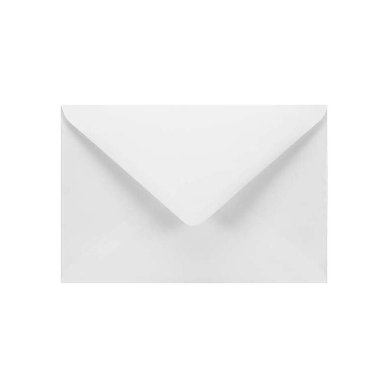Koperta ozdobna prostokątna BIAŁA matowa