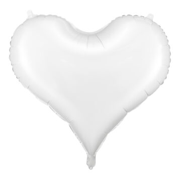Balon foliowy SERCE biały