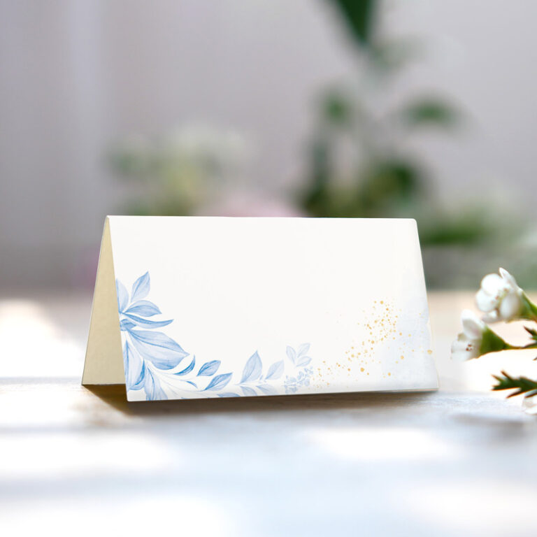 Winietka uniwersalna na Chrzest Święty Błękitny Gołąbek rewers