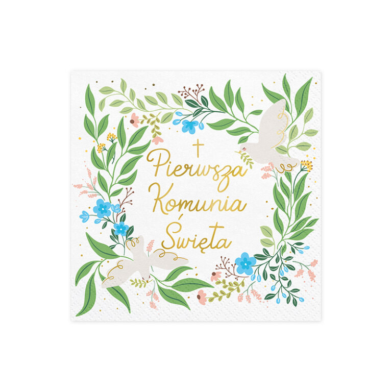 Serwetki PIERWSZA KOMUNIA ŚWIĘTA 20 szt.