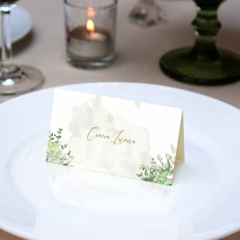 Winietka perosnalizowana na Pierwszą Komunię Świętą Złoty Krzyż awers