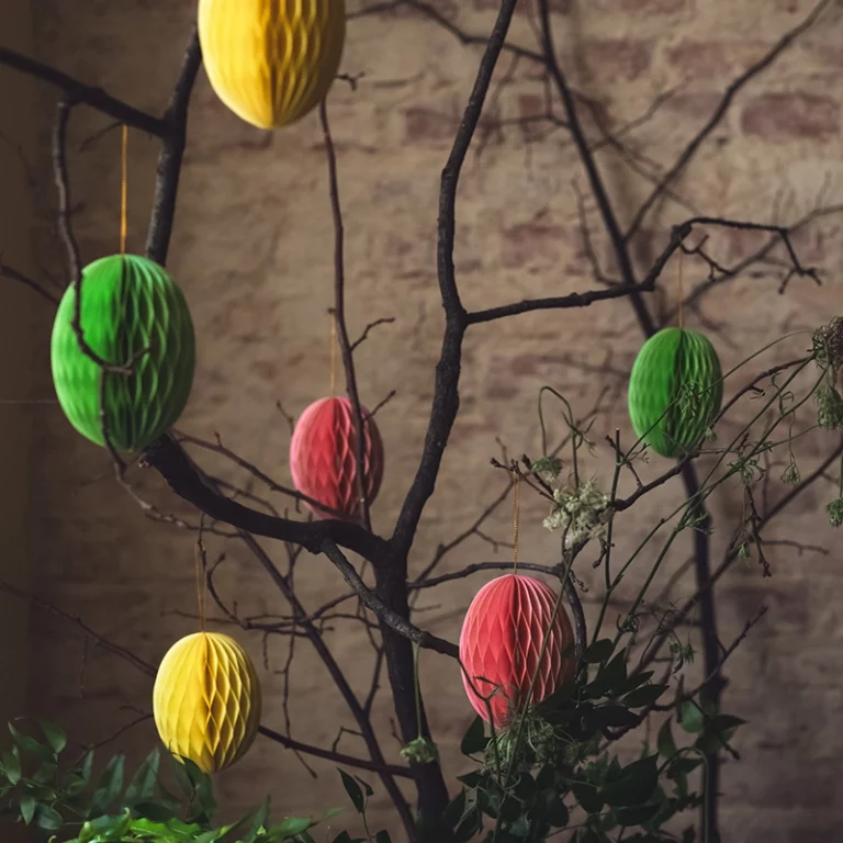 Dekoracja papierowa honeycomb Jajko