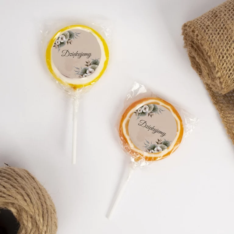 Lizaki podziękowanie KREMOWE KWIATY