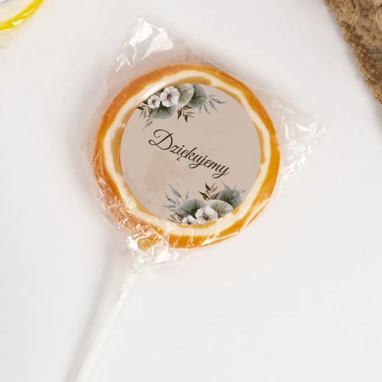 Lizaki podziękowanie KREMOWE KWIATY