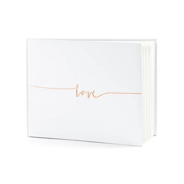 Księga gości LOVE różowe złoto