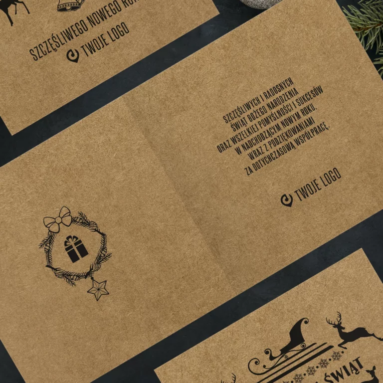 Firmowe kartki świąteczne z logo JELONKI ECO