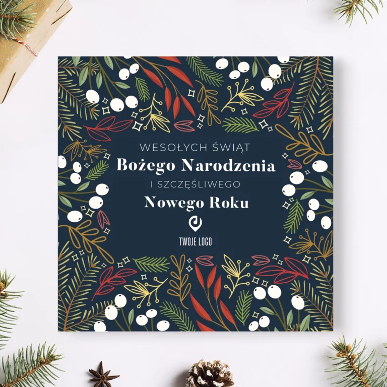 Kartki bożonarodzeniowe firmowe KOLOROWE ŚWIĘTA