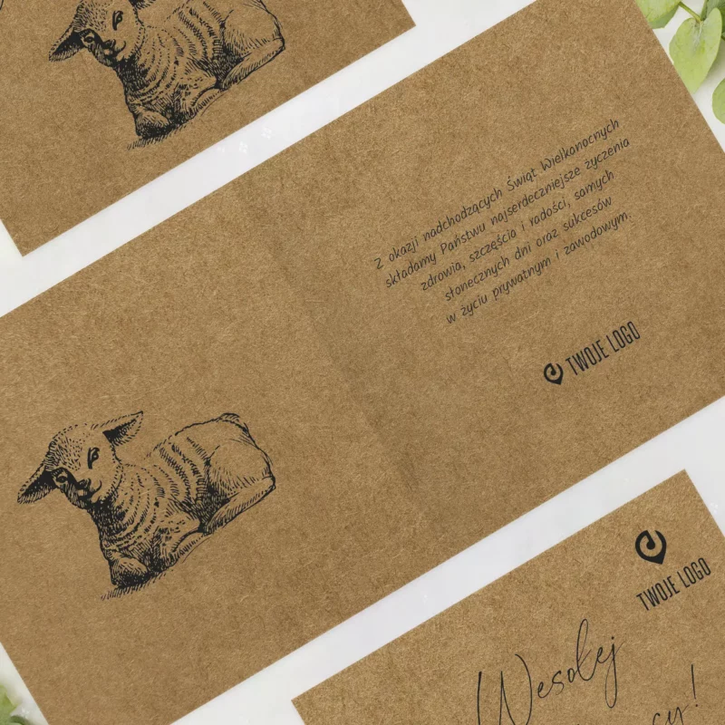 Firmowe kartki Wielkanocne z logo - świetny gadżet reklamowy