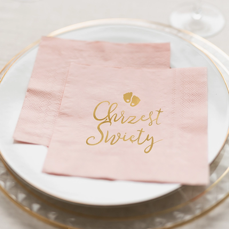 Serwetki CHRZEST ŚWIĘTY różowe