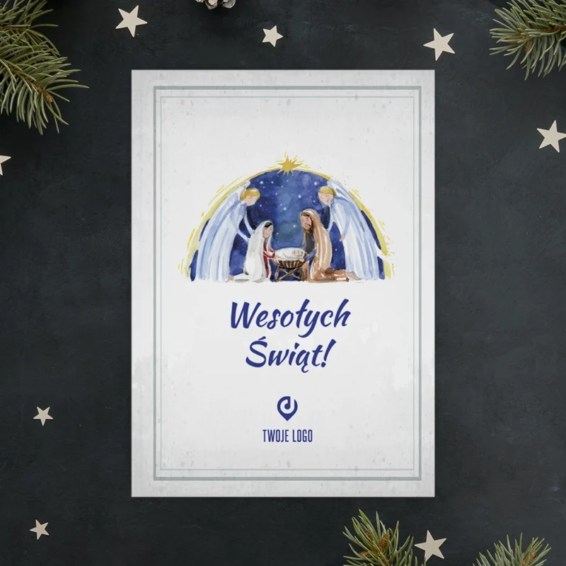 Kartka świąteczna CICHA NOC z Twoim logo