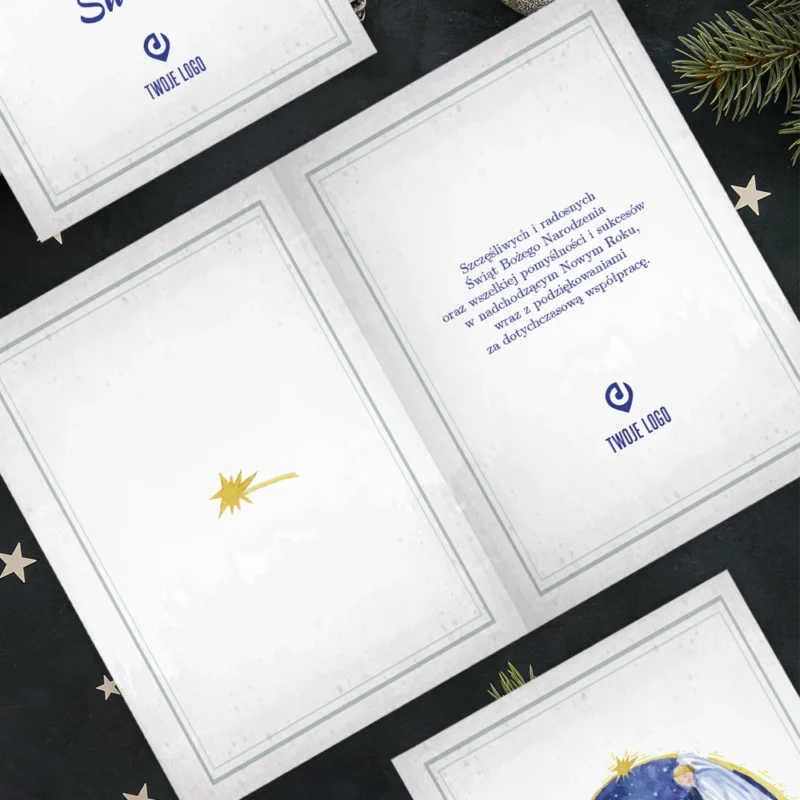 Kartka świąteczna CICHA NOC z Twoim logo