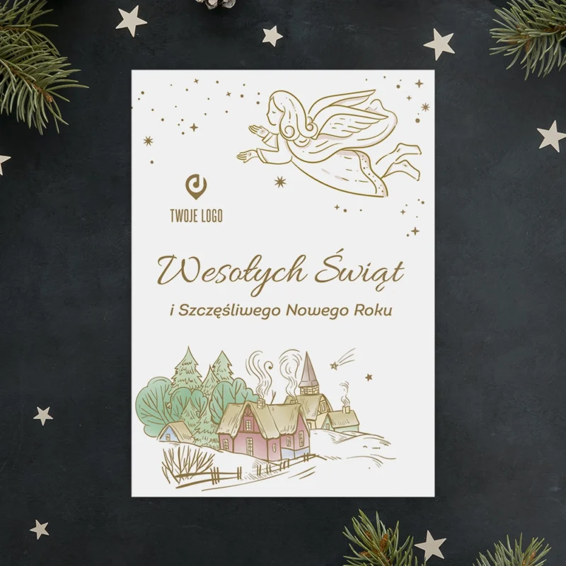 Kartka świąteczna NOC WIGILIJNA z Twoim logo
