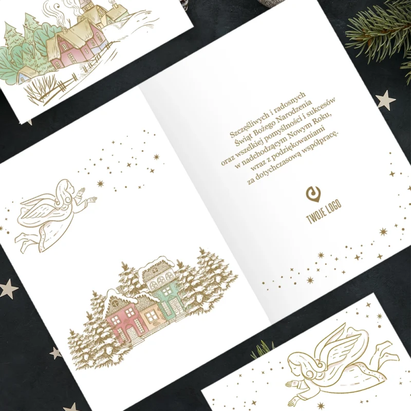 Kartka świąteczna NOC WIGILIJNA z Twoim logo