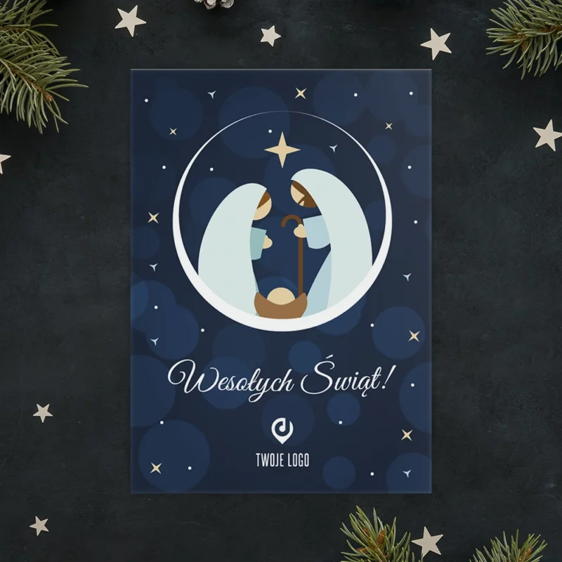 Kartka świąteczna ŚWIĘTA NOC z Twoim logo
