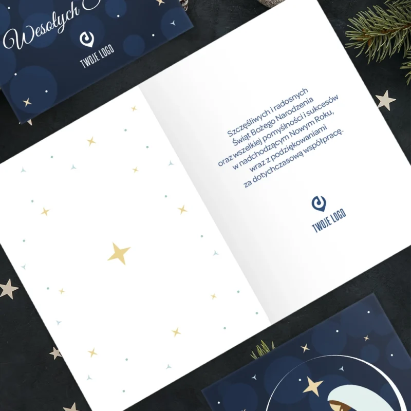 Kartka świąteczna ŚWIĘTA NOC z Twoim logo