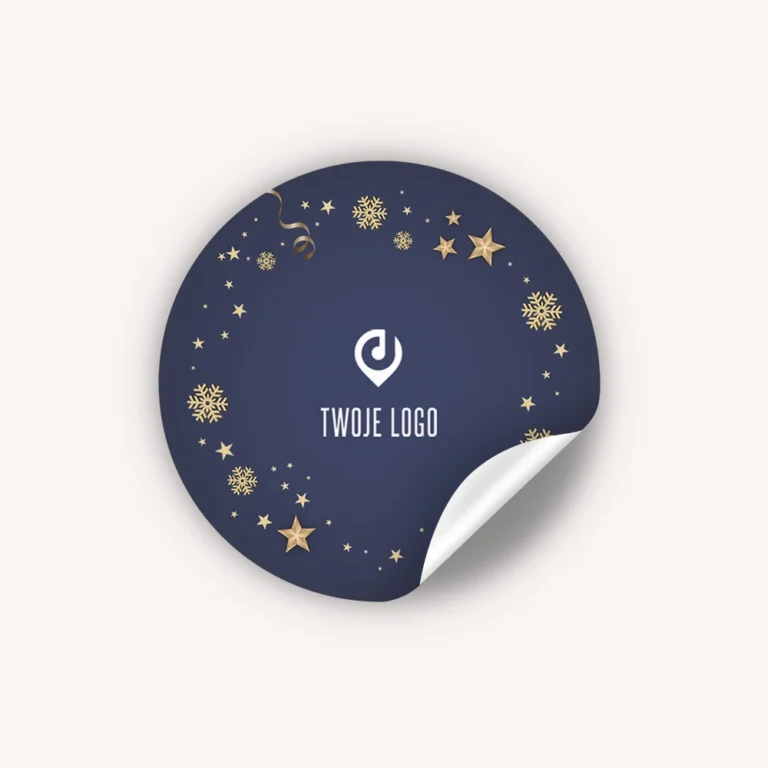 Świąteczne naklejki z logo GRATNATOWA ELEGANCJA