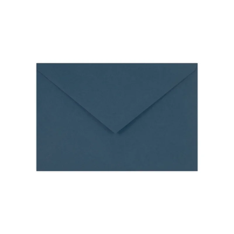 Koperta ozdobna prostokątna CIEMNA NIEBIESKA matowa