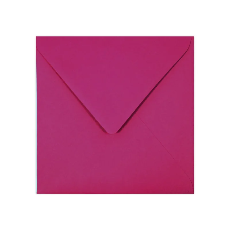Koperta ozdobna kwadratowa CIEMNORÓŻOWA matowa