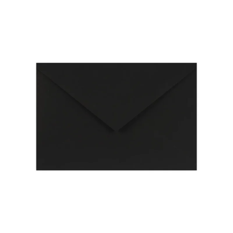 Koperta ozdobna prostokątna CZARNA matowa
