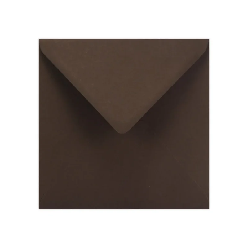 Koperta ozdobna kwadratowa BRĄZOWA matowa