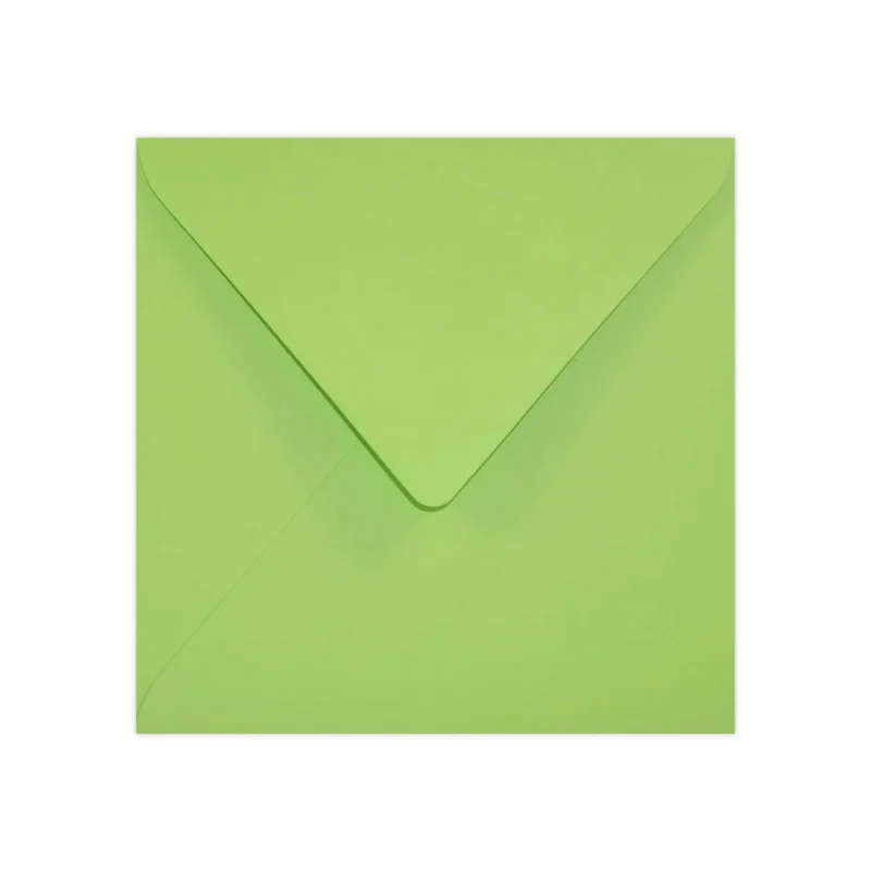 Koperta ozdobna kwadratowa LIMONKOWA matowa