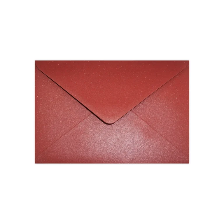 Koperta ozdobna prostokątna RUBINOWA matowa
