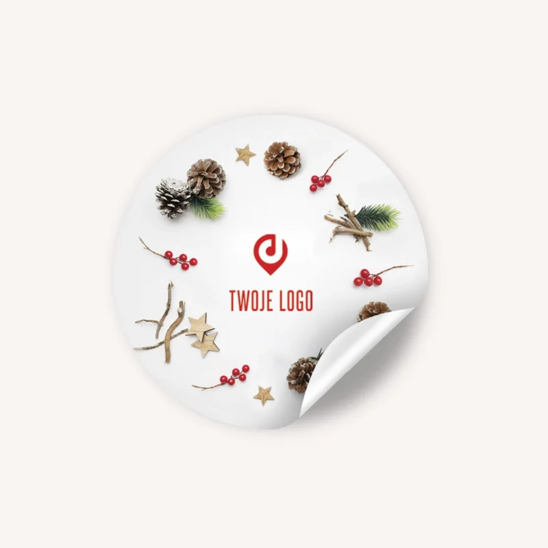 Świąteczne naklejki z logo GWIAZDKOWA SZYSZKA
