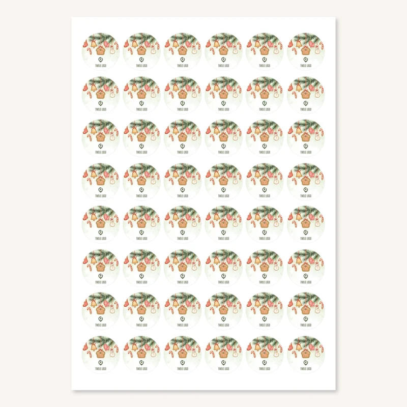 Świąteczne naklejki z logo SŁODKIE PIERNICZKI