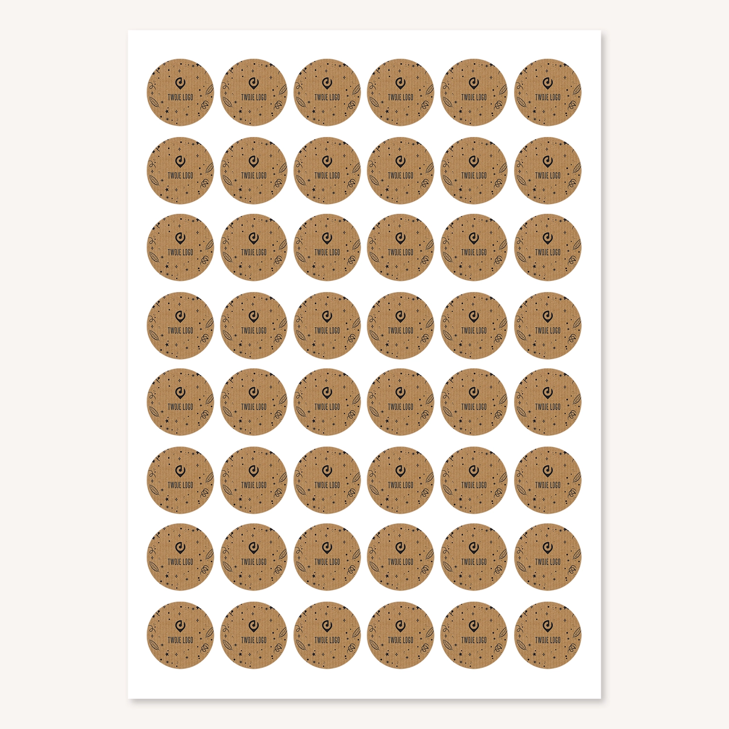 Świąteczne naklejki z logo ŚWIĄTECZNY PREZENT