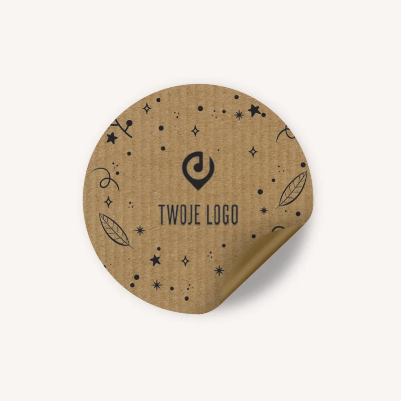 Świąteczne naklejki z logo ŚWIĄTECZNY PREZENT