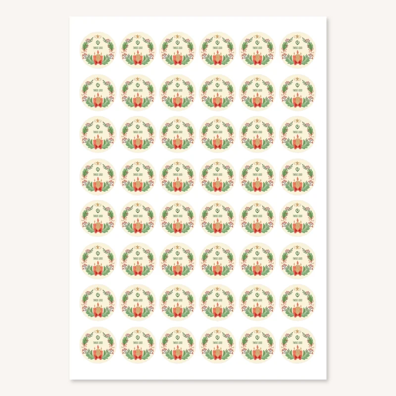 Świąteczne naklejki z logo ŚWIĄTECZNY WIENIEC