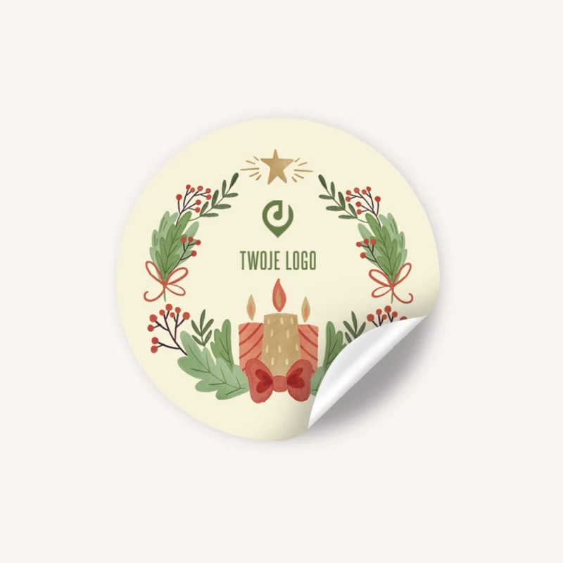 Świąteczne naklejki z logo ŚWIĄTECZNY WIENIEC