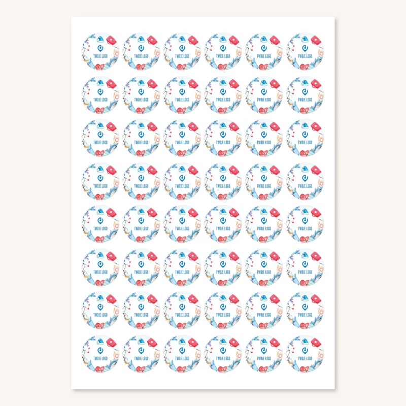 Świąteczne naklejki z logo ZASTRZYK RADOŚCI