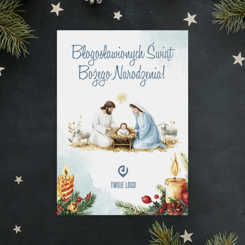 Kartka świąteczna BLASK BETLEJEM z Twoim logo