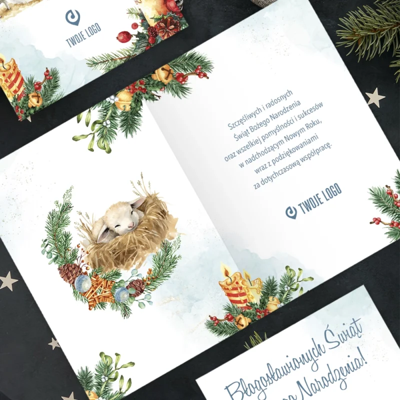 Kartka świąteczna BLASK BETLEJEM z Twoim logo