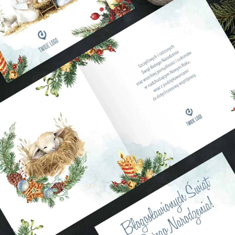 Kartka świąteczna BLASK BETLEJEM z Twoim logo