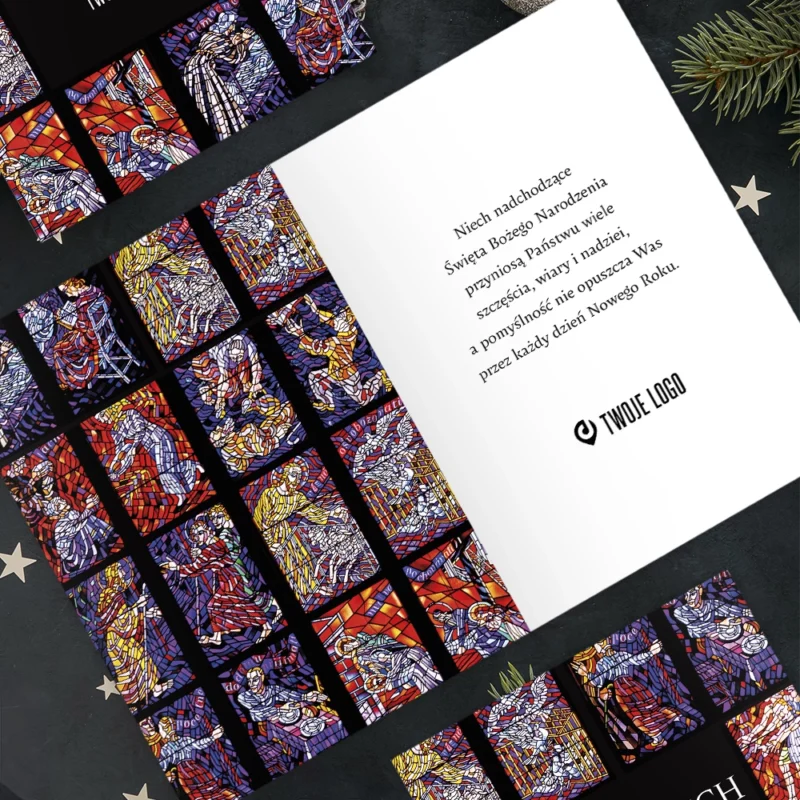 Kartka świąteczna WITRAŻ z Twoim logo