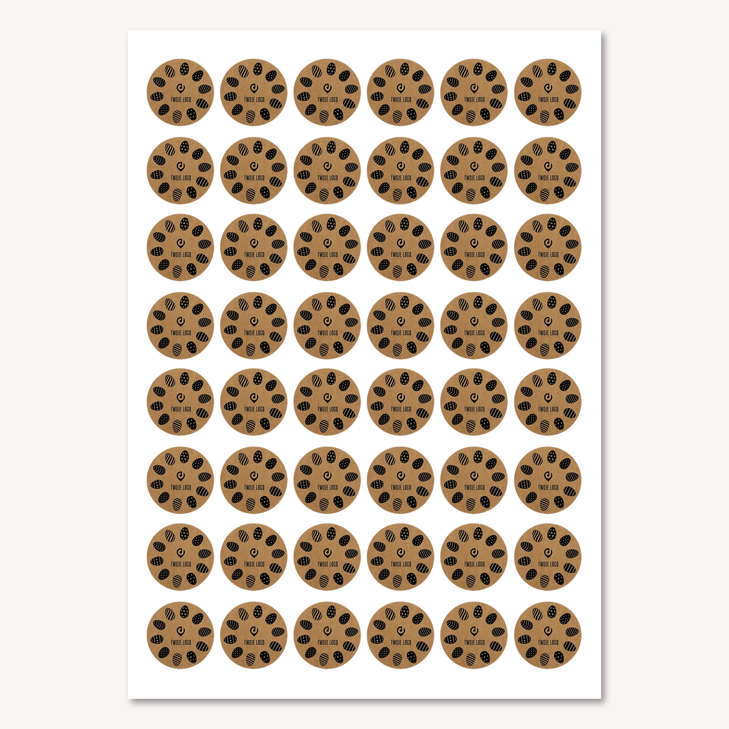 Wielkanocne naklejki z logo CZARNE PISANKI