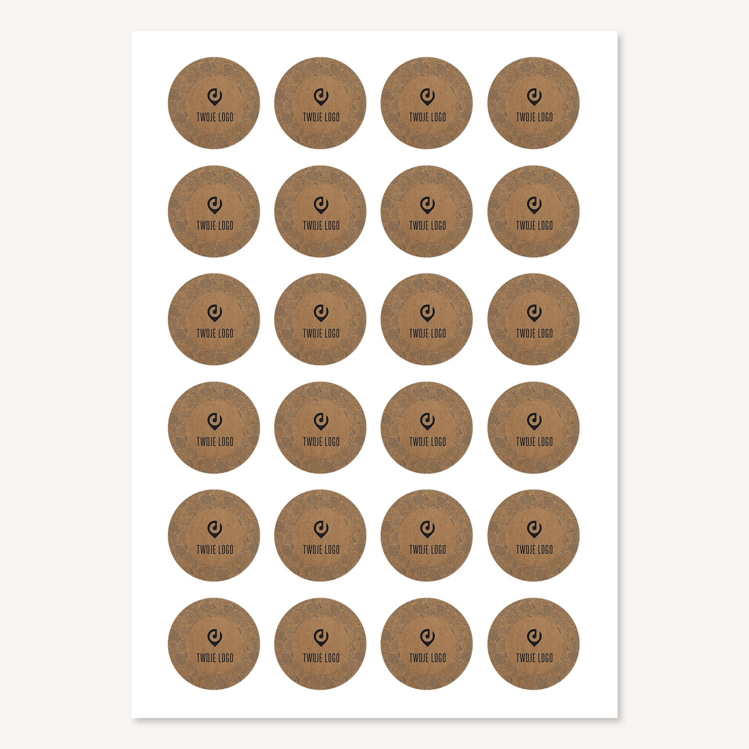 Wielkanocne naklejki z logo JAJKA WIELKANOCNE