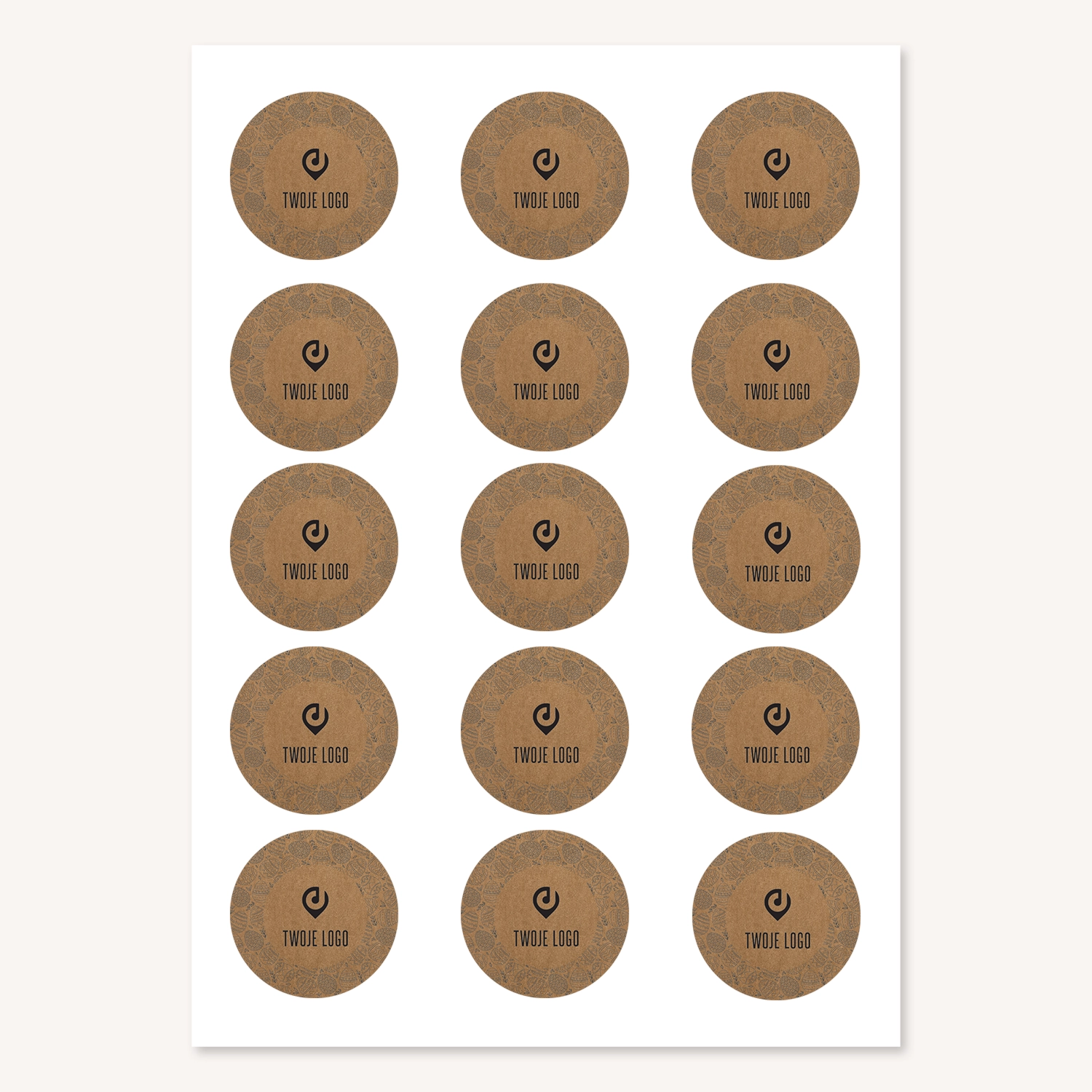 Wielkanocne naklejki z logo JAJKA WIELKANOCNE