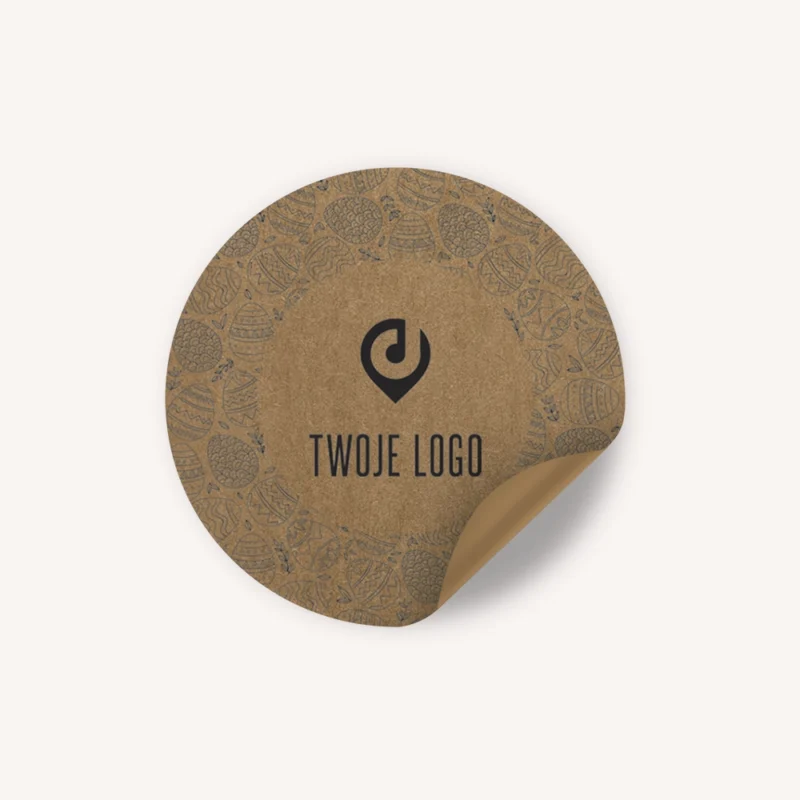 Wielkanocne naklejki z logo JAJKA WIELKANOCNE