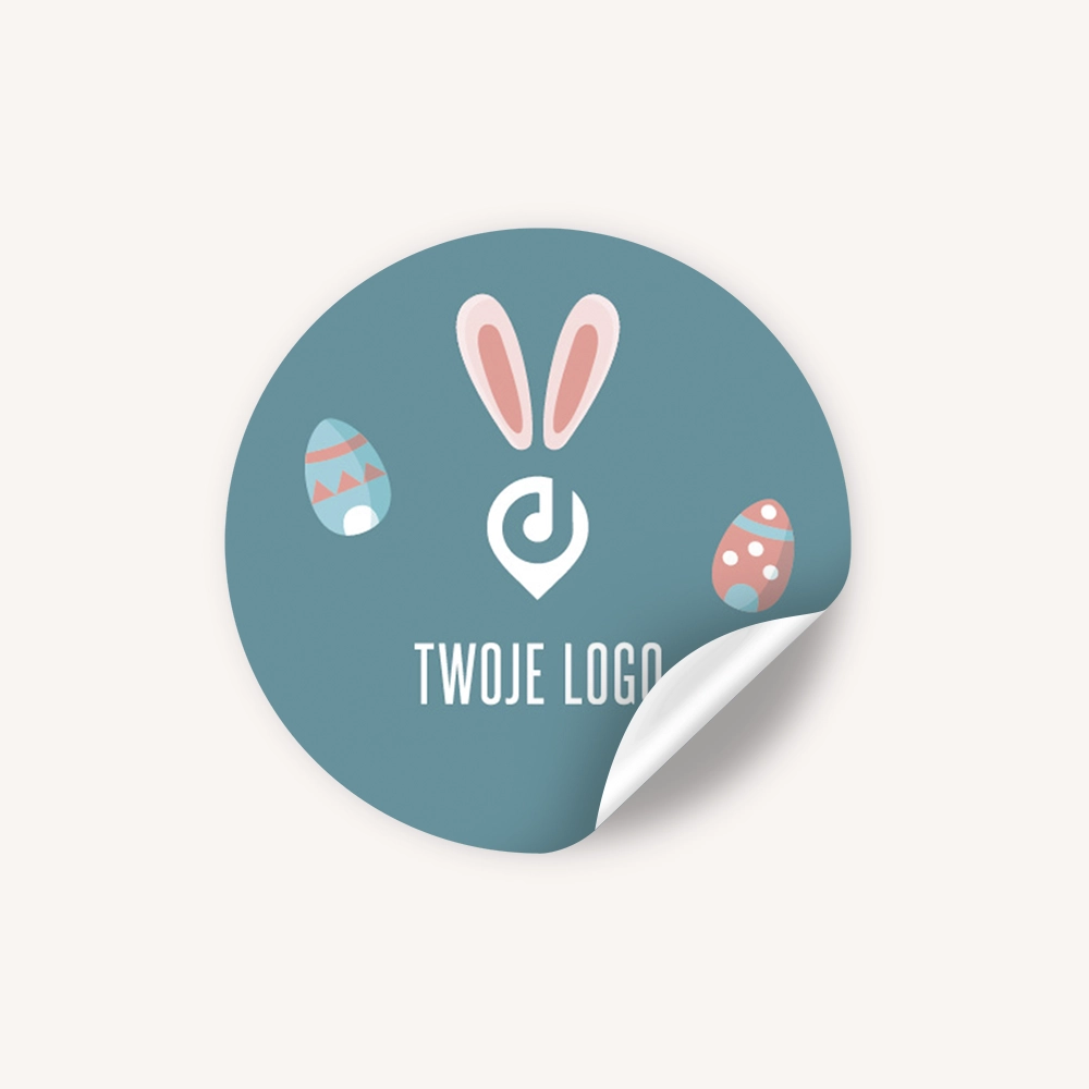 Wielkanocne naklejki z logo KRÓLICZE USZKA