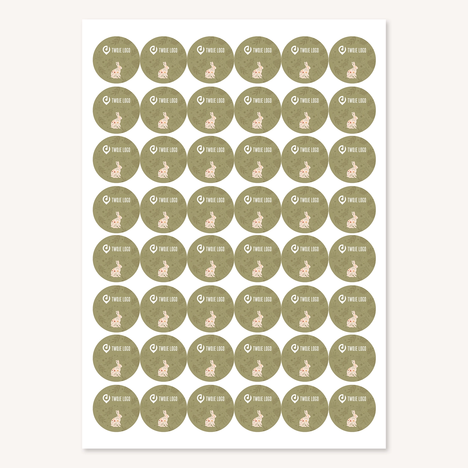 Wielkanocne naklejki z logo KWIATOWY SKOCZEK